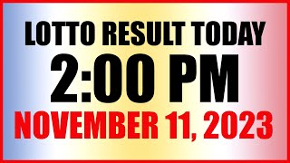 Lotto Result Today 2pm November 11 2023 Swertres Ez2 Pcso [upl. by Roche]