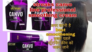 Streax Canvo line Professional smoothening cream review [upl. by Ekud]