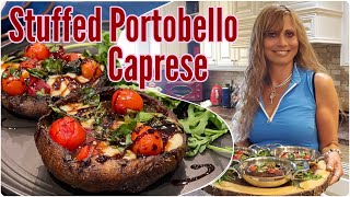 Stuffed Portobello Caprese The BEST WAY ‼️ [upl. by Zilada]