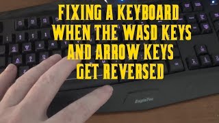 How To Fix a Keyboard When The WASD Keys amp Arrow Keys Get Flipped [upl. by Nodyroc85]