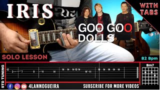 Iris  Goo Goo Dolls Slide Solo Lesson with Tabs  NormalSlow Speed [upl. by Heber]