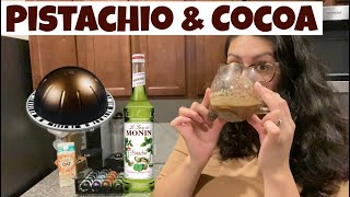 Trying Nespresso’s double espresso scuro  two new recipes  trying pistachio syrup [upl. by Najib]