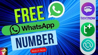 Free Virtual Number for WhatsApp New Trick  Textnow  Texplus  Talkatone [upl. by Gabe55]