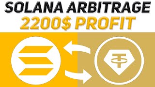 Crypto Arbitrage  Arbitrage Trading Solana  2200 Profit  Crypto Arbitrage Trading Solana [upl. by Candi]