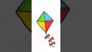 Easy Drawing Kite 🪁 for Kids Tollders kidsvideo drawing [upl. by Hujsak629]