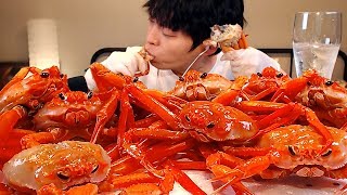 Mukbang CRAB🦀  살아서 온 크랩대게 홍게 먹방 螃蟹帝王蟹 キンクレプ Real Sounds Eating Show SIO ASMR 시오 [upl. by Haisoj]