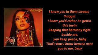 Zhavia Ward  God Sent You Lyrics [upl. by Brainard]