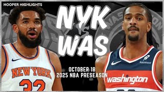 New York Knicks vs Washington Wizards Full Game Highlights  Oct 18  202425 NBA Preseason [upl. by Judas]