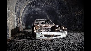 Old Morlais  Miler Railway Tunnel  Abandoned Stolen amp Burnt Out Cars 90s Hot Hatch [upl. by Legge]