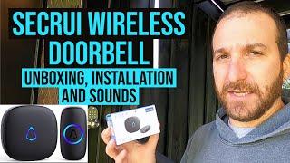 SECRUI Wireless Doorbell Unboxing Installation and 58 Sounds [upl. by Ahel13]