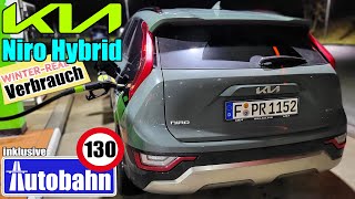 RealVerbrauch Kia Niro Hybrid 141 PS  HEV im Winter  Pendler Stadt Land Autobahn WLTP POV Drive [upl. by Nicolai]