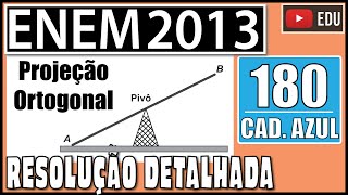 ENEM 2013 180 📘 PROJEÇÃO ORTOGONAL Gangorra é um brinquedo que consiste de uma tábua longa e [upl. by Broeker]