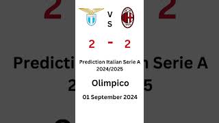 Prediction Italian Serie A Lazio vs AC Milan 01 Sep 2024 lazio acmilan seriea soccer sepakbola [upl. by Schonfield]