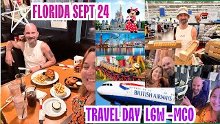 Travel day Florida September 2024 British Airways Rosen Inn International Drive Walmart and TGI [upl. by Maida]