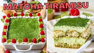 Matcha Tiramisu Recipe 🍵 [upl. by Ayikur]