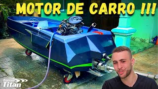 BARCO COM MOTOR DE CARRO [upl. by Wilt359]