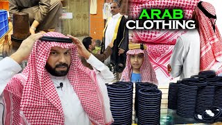 Arab🇸🇦Clothing  Thobe Shemagh amp Egal Styles  Complete Arab Dress Market in Madina [upl. by Carberry]