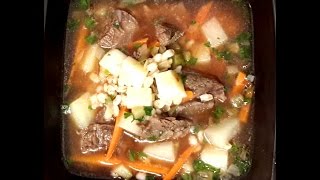 BEEF BARLEY SOUP SATISFIED DISH [upl. by Joris]