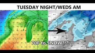 70F Severe Weather to SNOW  Wisconsin Weather [upl. by Adeehsar]