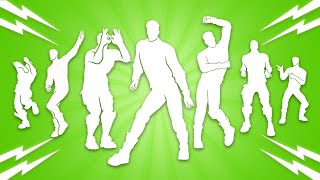 Top 40 Fortnite Dances With The Best Music Shimmy Wiggle Mine Get Griddy Groove Destroyer [upl. by Esyak836]