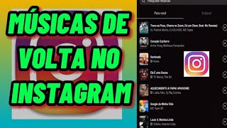 MINHAS MÚSICAS DO STORIES DO INSTAGRAM SUMIU SÓ APARECE MÚSICA ESTRANHA VEJA A SOLUÇÃO 2022 [upl. by Vevina56]