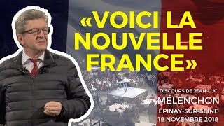 «VOICI LA NOUVELLE FRANCE»  Mélenchon à ÉpinaysurSeine [upl. by Esertak]