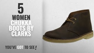 Top 10 Clarks Women Chukka Boots 2018 CLARKS Womens Desert Boot Chukka Boot Beeswax Leather 7 [upl. by Akerley]