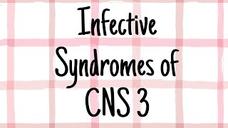 Infective Syndromes of CNS  3 [upl. by Anne-Marie]