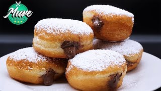 Riquísimas DONAS RELLENAS con Nutella  Muve Flavors [upl. by Arakawa]