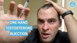 One Handed Testosterone Gluteal Injection [upl. by Natlus]