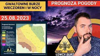 Gwałtowne burze w piątek i w nocy z piątku na sobotę na południowym zachodzie Prognozapogody 2508 [upl. by Yatnod]