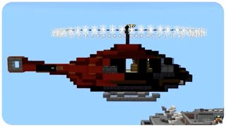 How to build a Private Helicopter in Minecraft Bell 206b Minecraft Private Helicopter Tutorial [upl. by Sells]