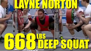 LAYNE NORTON IPF WR 668 LBS SQUAT 6132015 [upl. by Valer]