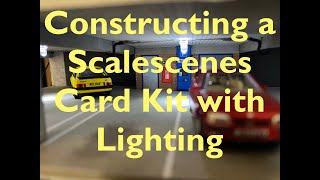 Part 1 Making a model railway card kit Scalescenes Multistorey Car Park  lighting on Chippingford [upl. by Garrick417]