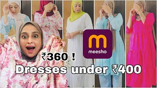 Meesho Huge Haul Under 400😱 അടിപൊളി dress കള്‍ ഇത്രയും വില കുറവിൽ  Modest fashion haul [upl. by Valene]