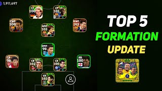 4114 amp Top 5 New Formations Update In eFootball 2024  4114 formation efootball 2024 [upl. by Bay]