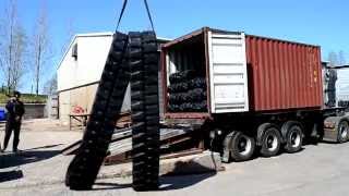 Down To Earth Rubber Tracks Unloading The April Shipment [upl. by Enibas]