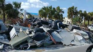 Hurricane Ian Gasparilla Island brush and trash piles [upl. by Kwon]