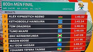 NGENO 🇰🇪 14502  DOUALA 24  23rd CAA African Athletics Senior Championships  Men’s 800m Final [upl. by Isleen711]