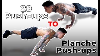 How To Full Planche Pushup  5 Steps [upl. by Nordgren58]