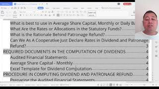 Course Dividend and Patronage Refund for Cooperatives [upl. by Corbin]