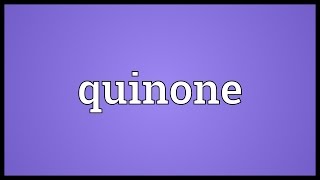 Quinone Meaning [upl. by Honor280]