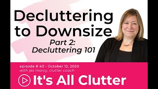 Its All Clutter 40 Decluttering to Downsize Part 2 How to Declutter for a Downsize [upl. by Anev]