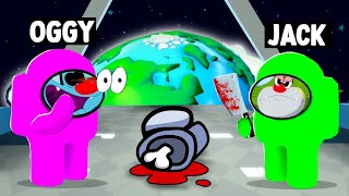 Oggy And Jack Playing With Funny Randoms in 3d Among us  Roblox😂😂😂 [upl. by Khosrow]