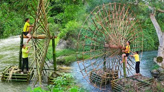 FULL VIDEO How To Make Water Wheel System Bringing water from streams to farm FULL BUILD [upl. by Trella]