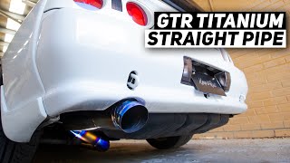 Best R32 GTR Exhaust TITANIUM Straight Pipe Sounds KANG Big Turbo 480KW R32 GTR Exhaust Sound [upl. by Farrish]