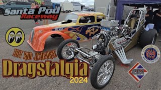 DRAGSTALGIA 2024 SANTA POD RACEWAY UK HOT ROD JAMBOREE [upl. by Adnirim95]