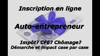 Autoentrepreneur  inscription en ligne  Astuces et pièges à éviter [upl. by Llewxam]