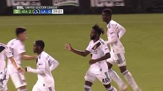 GOAL Emmanuel Appiah pulls one back vs Sounders 2 with a curling free kick [upl. by Medarda]