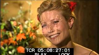 Gwyneth Paltrow interviewed about her English accent 1990s  Film 91289 [upl. by Idoux]